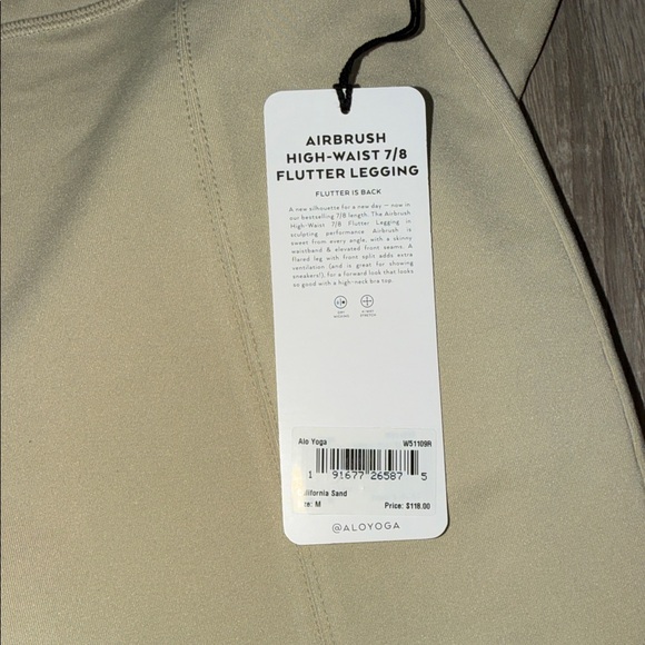 ALO Yoga Airbrush High-Waist 7/8 Flutter Leggings SIZE M - Picture 5 of 5